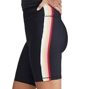 Spiritual Gangster rainbow stripe gangster biker shorts